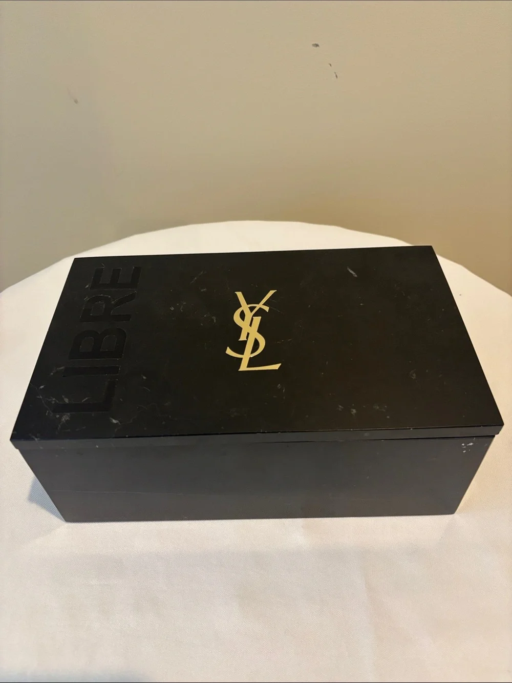 Yves Saint Laurent Marble Libre Collector’s Black and Gold Storage Box